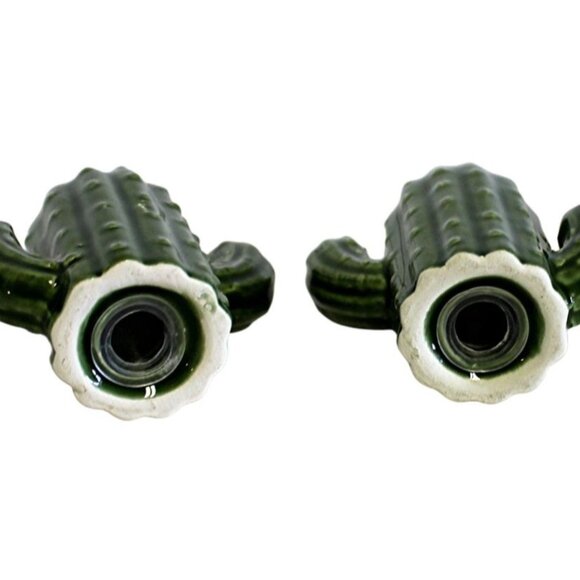 Cactus Ceramic Salt & Pepper Shaker Set Hand-Paint Durable Decorative Kitchenwar - Picture 7 of 10